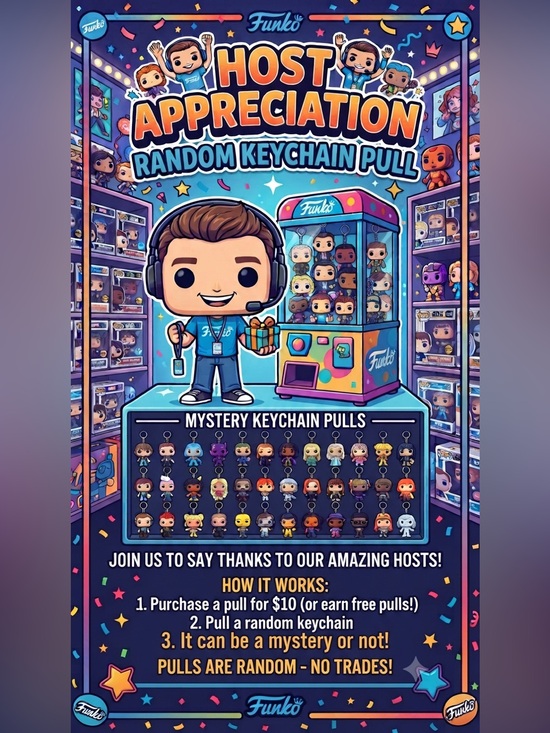 Funko Accessories - Host appreciation random keychain pull